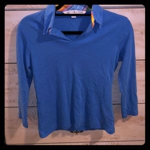 Collared 3/4 length shirt